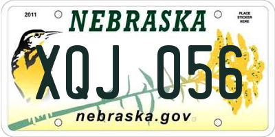 NE license plate XQJ056