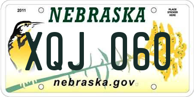 NE license plate XQJ060