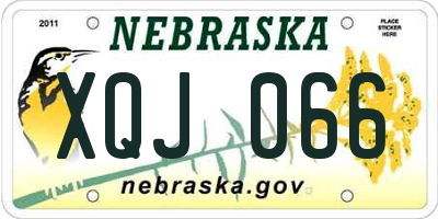 NE license plate XQJ066