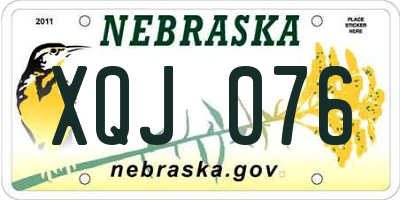 NE license plate XQJ076
