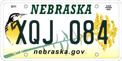 NE license plate XQJ084