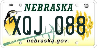NE license plate XQJ088