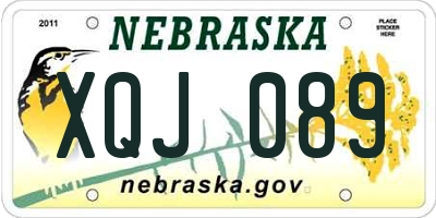 NE license plate XQJ089