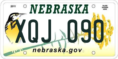 NE license plate XQJ090