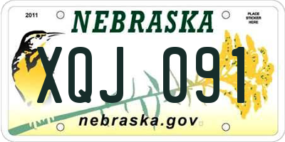 NE license plate XQJ091