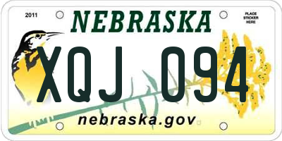 NE license plate XQJ094
