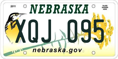 NE license plate XQJ095