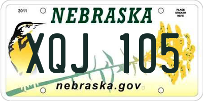 NE license plate XQJ105