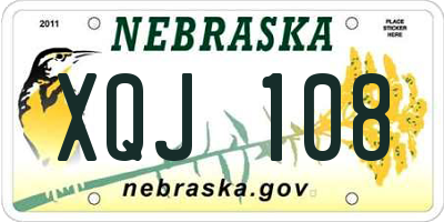 NE license plate XQJ108