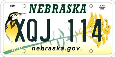NE license plate XQJ114