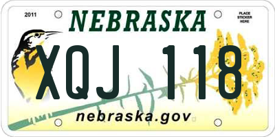 NE license plate XQJ118