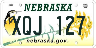 NE license plate XQJ127