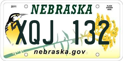 NE license plate XQJ132