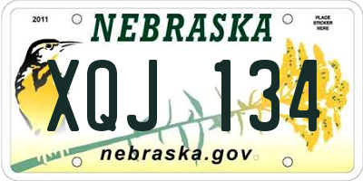 NE license plate XQJ134