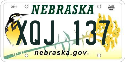 NE license plate XQJ137