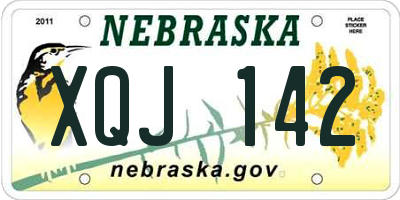 NE license plate XQJ142