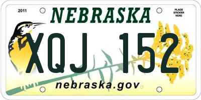 NE license plate XQJ152