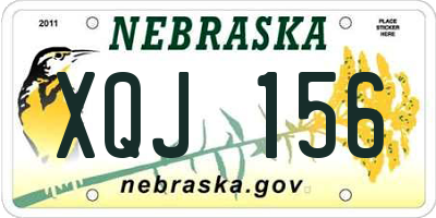 NE license plate XQJ156