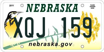 NE license plate XQJ159