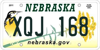 NE license plate XQJ168