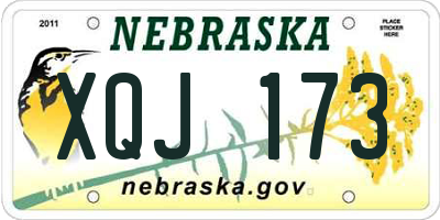 NE license plate XQJ173