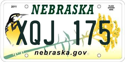NE license plate XQJ175