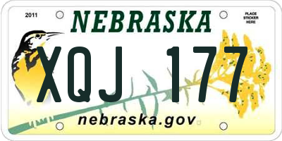 NE license plate XQJ177
