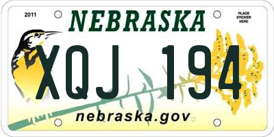 NE license plate XQJ194