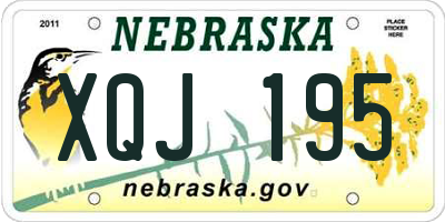 NE license plate XQJ195