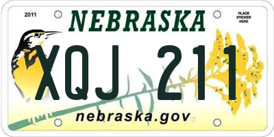 NE license plate XQJ211