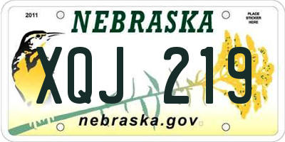 NE license plate XQJ219