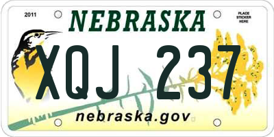 NE license plate XQJ237