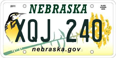 NE license plate XQJ240