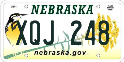 NE license plate XQJ248