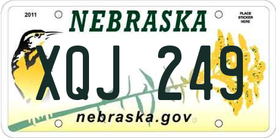 NE license plate XQJ249