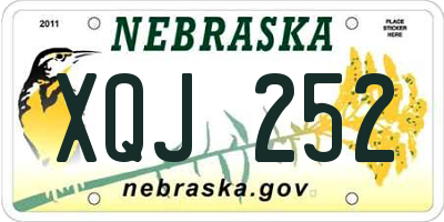 NE license plate XQJ252