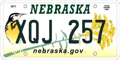 NE license plate XQJ257