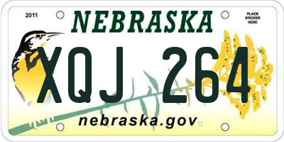 NE license plate XQJ264
