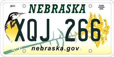 NE license plate XQJ266