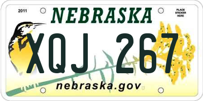 NE license plate XQJ267
