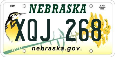 NE license plate XQJ268