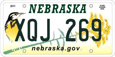 NE license plate XQJ269