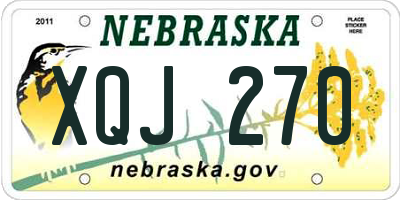 NE license plate XQJ270