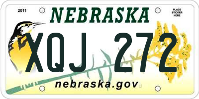 NE license plate XQJ272