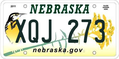 NE license plate XQJ273