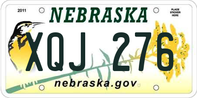 NE license plate XQJ276
