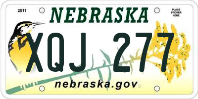 NE license plate XQJ277