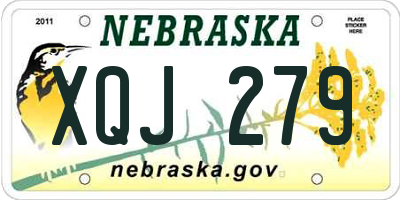 NE license plate XQJ279