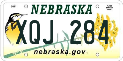 NE license plate XQJ284