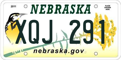 NE license plate XQJ291